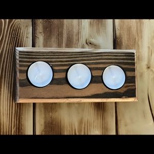 Homemade candle holder. Hold’s up to 3 candles